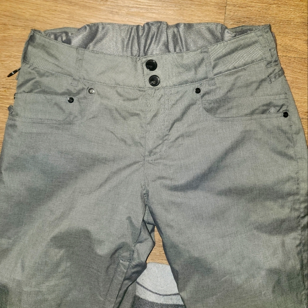 Roxy Gray Button-Up Snowboard Pants - image 2